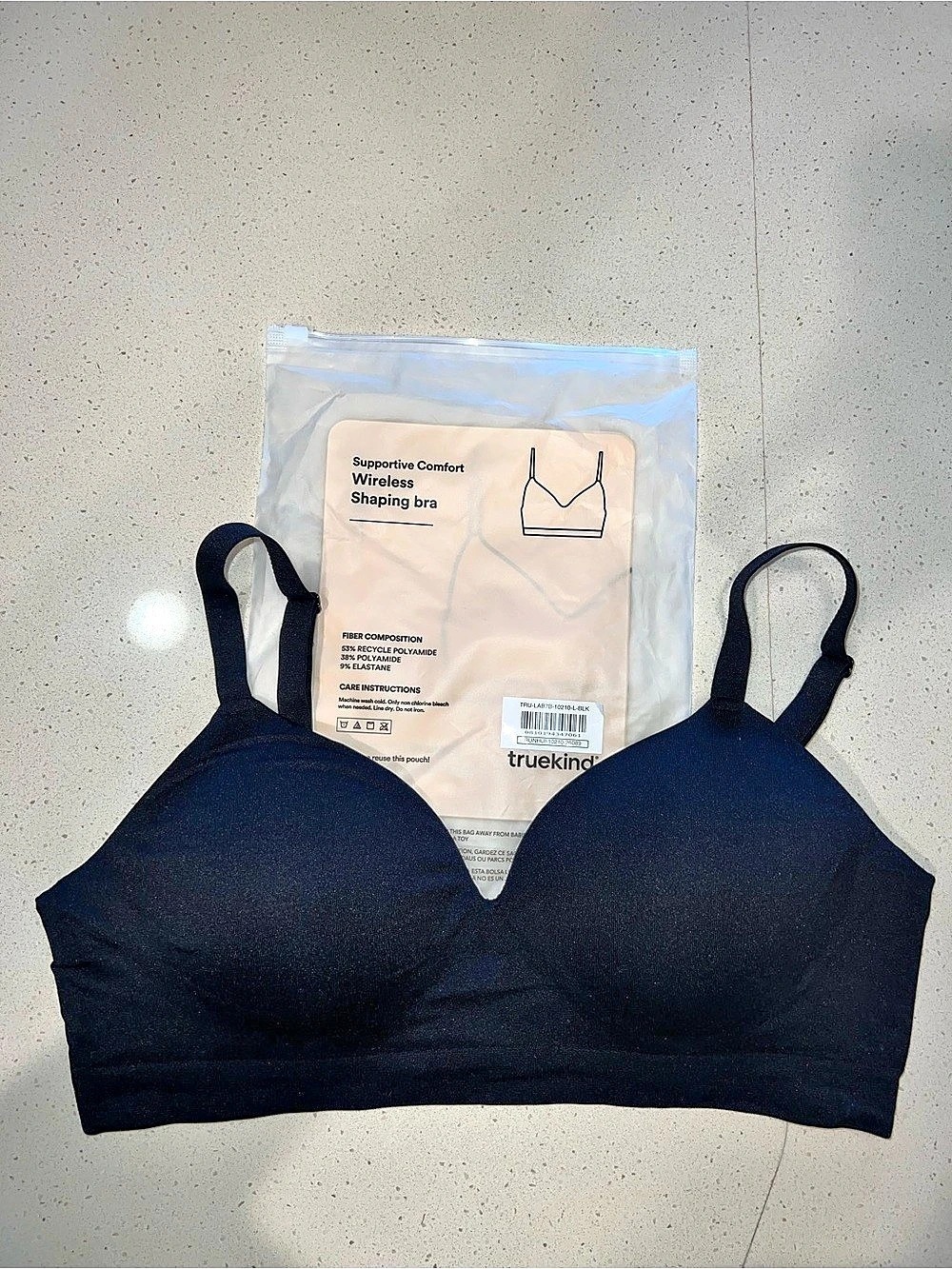 truekind Supportive Comfort Wireless Shaping Bra Wireless Shaping Bra in Black